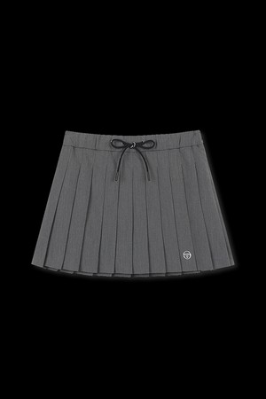 W 스트링 클래식 스커트_GREY-a
