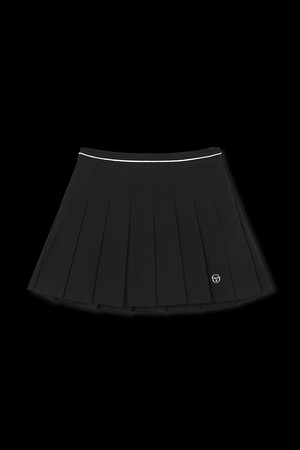 W 클래식 와이드 플리츠 스커트_BLACK-a