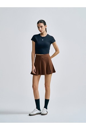 W 더블니트 플레어 쇼츠_BROWN-a