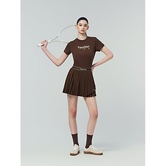 W 플라잉 언밸런스 플리츠 스커트-a