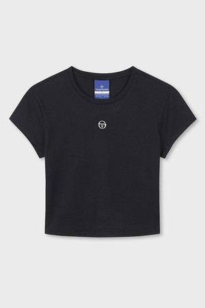 W 크롭 소프트 슬림 티셔츠_BLACK-a