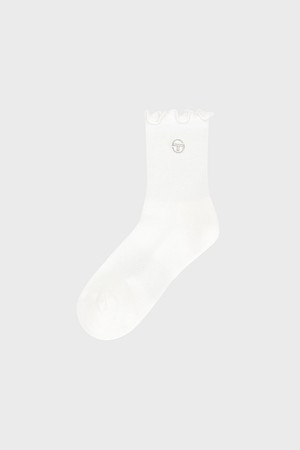 W 러플 크루 삭스_WHITE-a