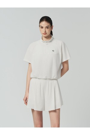 W 플로위 반팔 아노락_WHITE-a