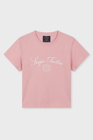 W 클래식 그래픽 미니 티셔츠_PINK-a