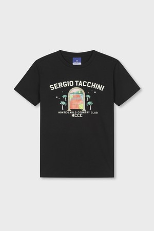 W MCCC 에디션 그래픽 티셔츠_BLACK-a