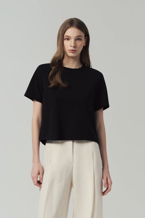 투르시(블랙)(여성 반팔티셔츠)_BLACK-a