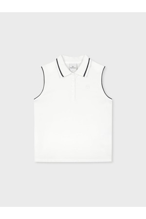 W 클래식 슬리브리스 폴로_WHITE-a