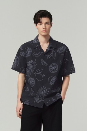 비아노(블랙)(남성 우븐셔츠)_BLACK-a