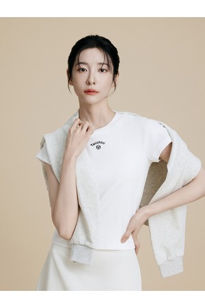 W 슬림 골지립 티셔츠_WHITE-a