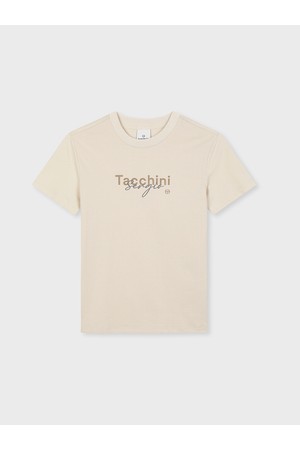 W 그래픽 레귤러핏 티셔츠_BEIGE-a