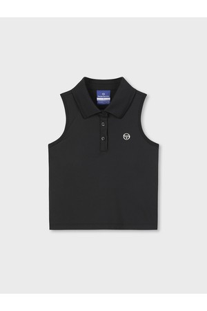 W 립 슬림 슬리브리스 폴로_BLACK-a