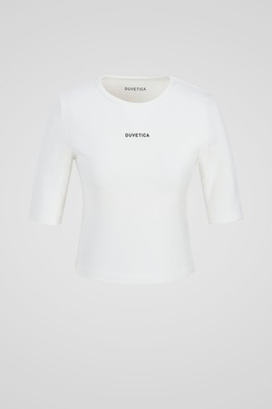 올라 크롭(라이트 아이보리)(여성 반팔티셔츠)_IVORY-a