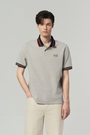 렌데(멜란지 그레이)(남성 반팔카라티셔츠)_GREY-a