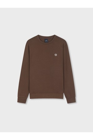 U 액티브 크루넥 맨투맨_BROWN-a