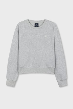W 버터쭈리 세미크롭 맨투맨 (Melange Grey)_GREY-a