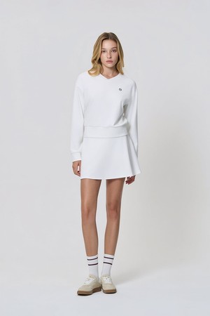 W 액티브 플레어 스커트 (White)