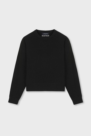 W 라운드 스몰로고 스웨터 (Black)