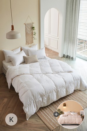 K 사르르 폴란드 구스다운 사계절 이불솜+사르르 커버세트 (택1)