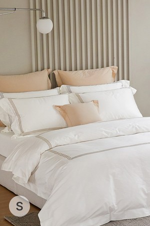 [소프라움앤] 포지타노 100수 사틴면 이불커버 베개세트 싱글(4컬러)