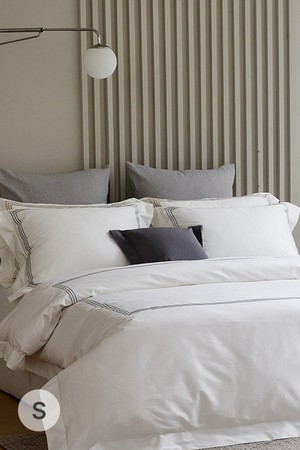 [소프라움앤] 포지타노 100수 사틴면 이불커버 베개세트 싱글(4컬러)