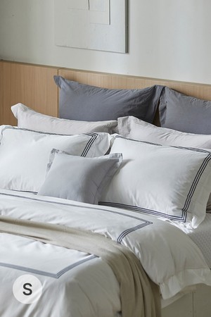 [소프라움앤] 포지타노 100수 사틴면 이불커버 베개세트 싱글(4컬러)