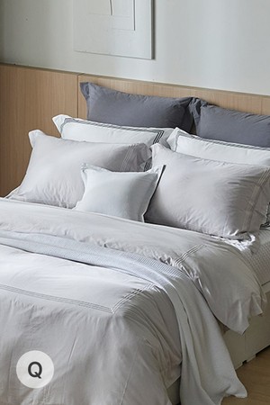 [소프라움앤] 포지타노 100수 사틴면 이불커버 베개세트 퀸(4컬러)