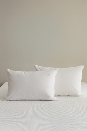 [소프라움앤] 에이프릴 플라워 자수 60수 고밀도 바이오워싱 베개커버 50X70