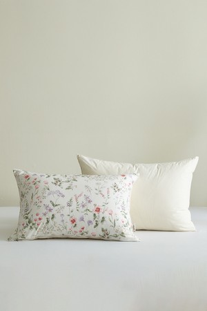 [소프라움앤] 에델 플라워 60수 고밀도 바이오워싱 베개커버 50X70(아이보리)