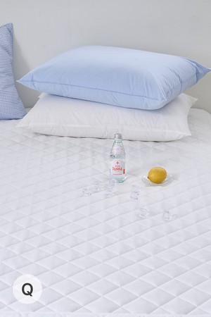 [소프라움앤] 아이스메쉬 에어쿨 냉감 침대패드 퀸(화이트)