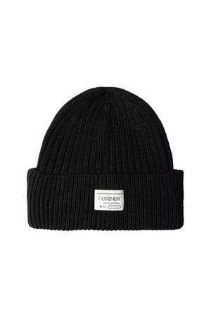 RIBED CUFF BEANIE_BLACK-a