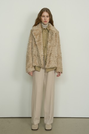 STRAIGHT WOOL PANTS_ LIGHT BEIGE