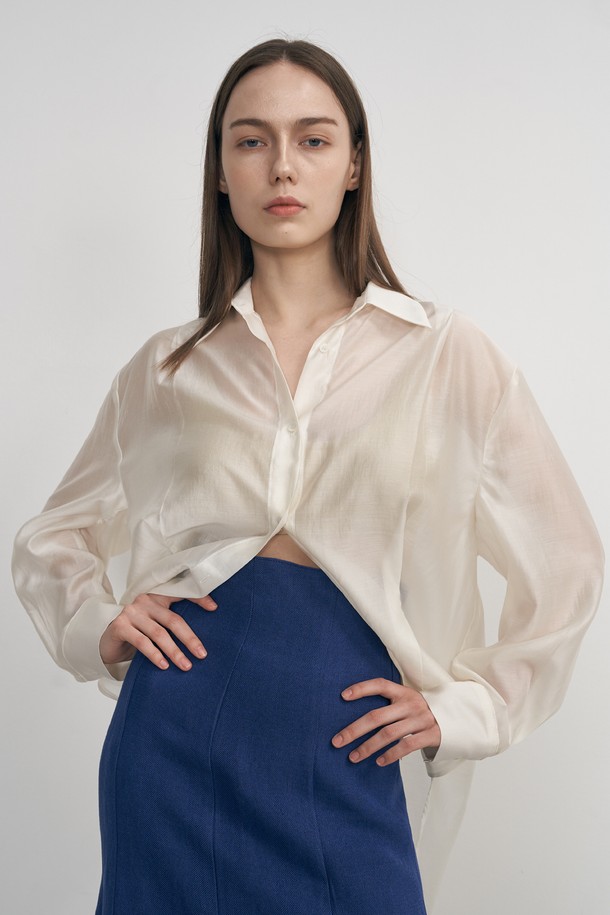 NEBELEVERYWEAR - 셔츠 - Tencel soft shirt_ivory