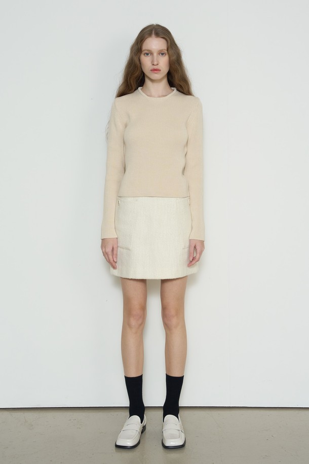 NEBELEVERYWEAR - 스웨터 - COTTON BASIC KNIT (3COL)