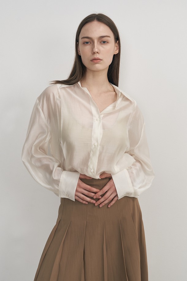 NEBELEVERYWEAR - 셔츠 - Tencel soft shirt_ivory