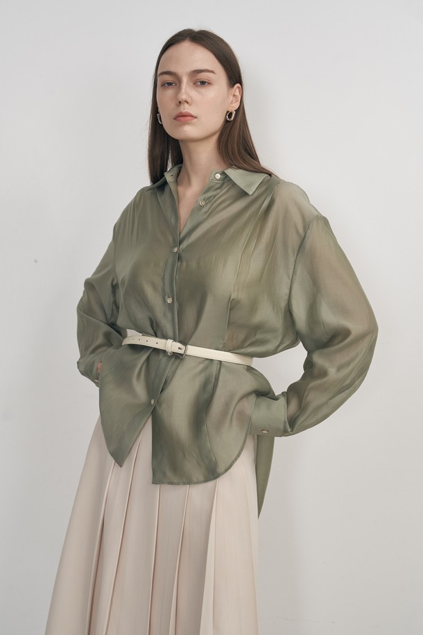 NEBELEVERYWEAR - 셔츠 - TENCEL SOFT SHIRT_LIGHTH KHAKI