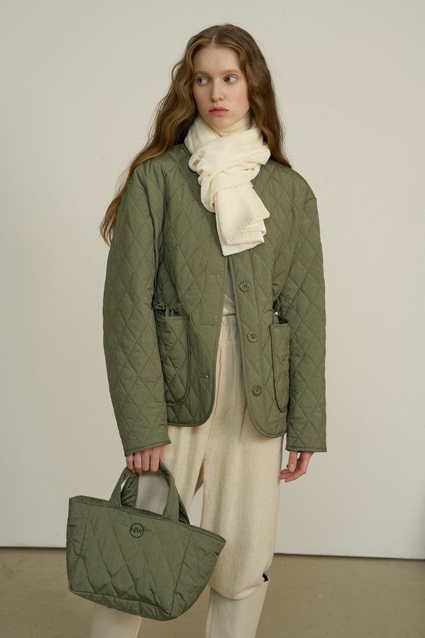 NEBELEVERYWEAR - 토트백 - PADDING TOTE BAG (KHAKI)