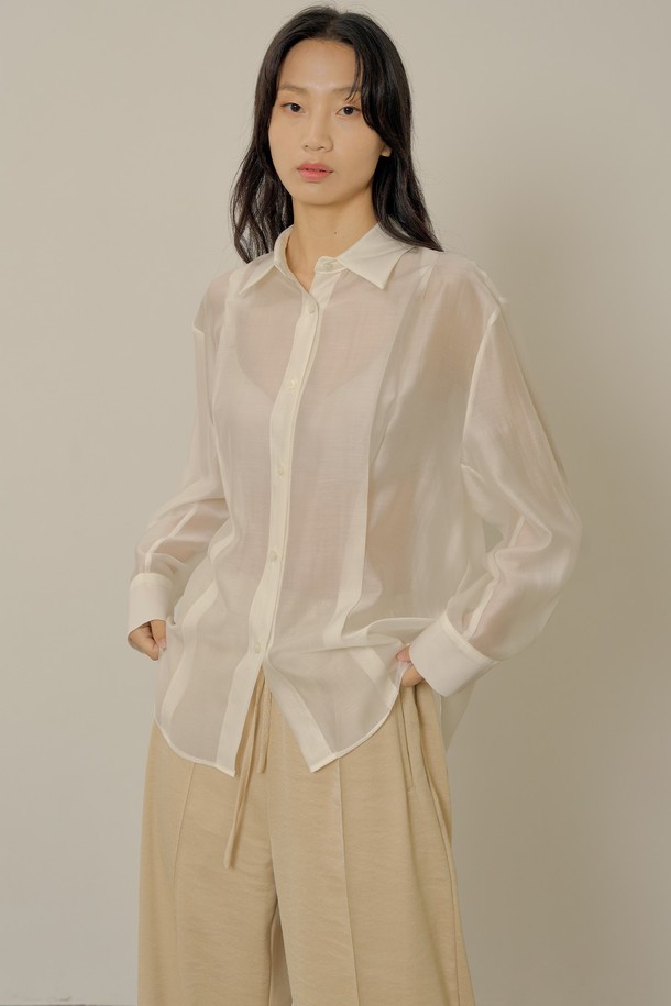 NEBELEVERYWEAR - 셔츠 - Tencel soft shirt_ivory