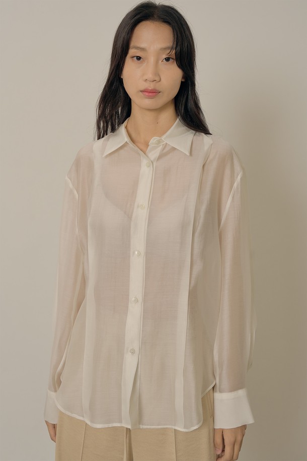 NEBELEVERYWEAR - 셔츠 - Tencel soft shirt_ivory