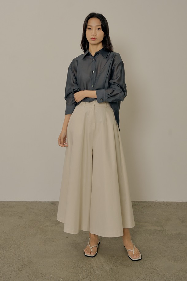 NEBELEVERYWEAR - 셔츠 - Tencel soft shirt_charcoal