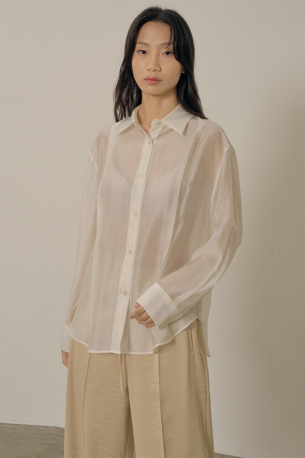 NEBELEVERYWEAR - 셔츠 - Tencel soft shirt_ivory