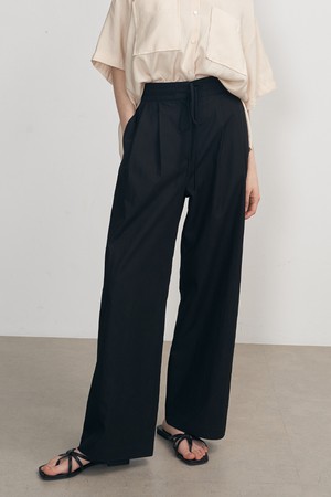 BANDING STRAIGHT PANTS_BLACK