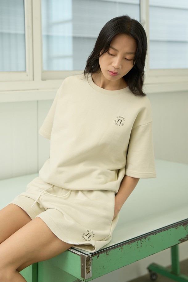 NEBELEVERYWEAR - 반소매 티셔츠 - Basic Sweatshirt_light beige