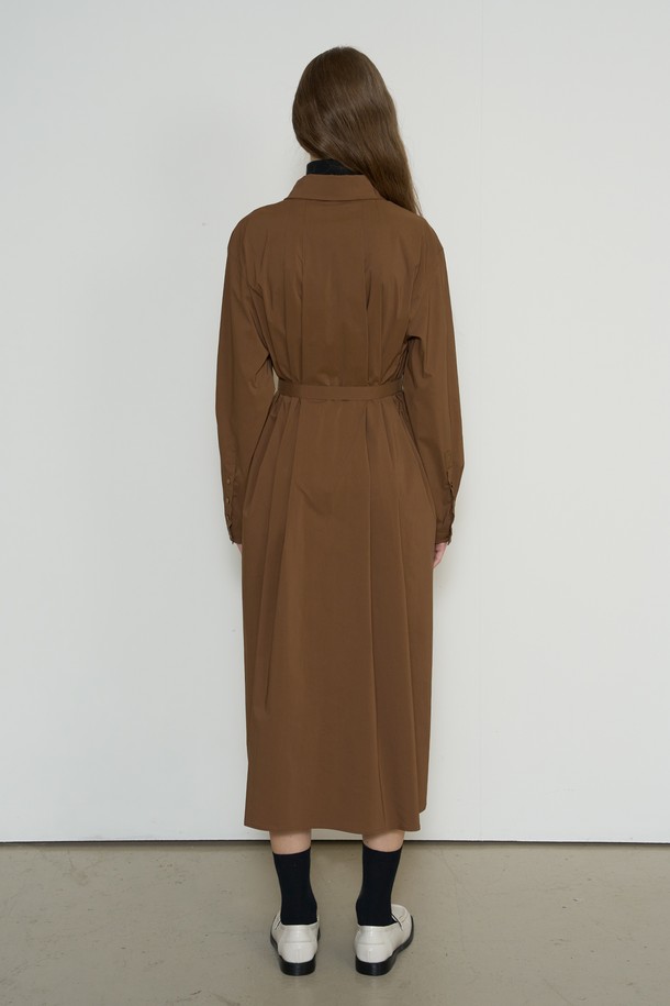 NEBELEVERYWEAR - 긴소매 원피스 - LONG SHIRT DRESS (2COL)