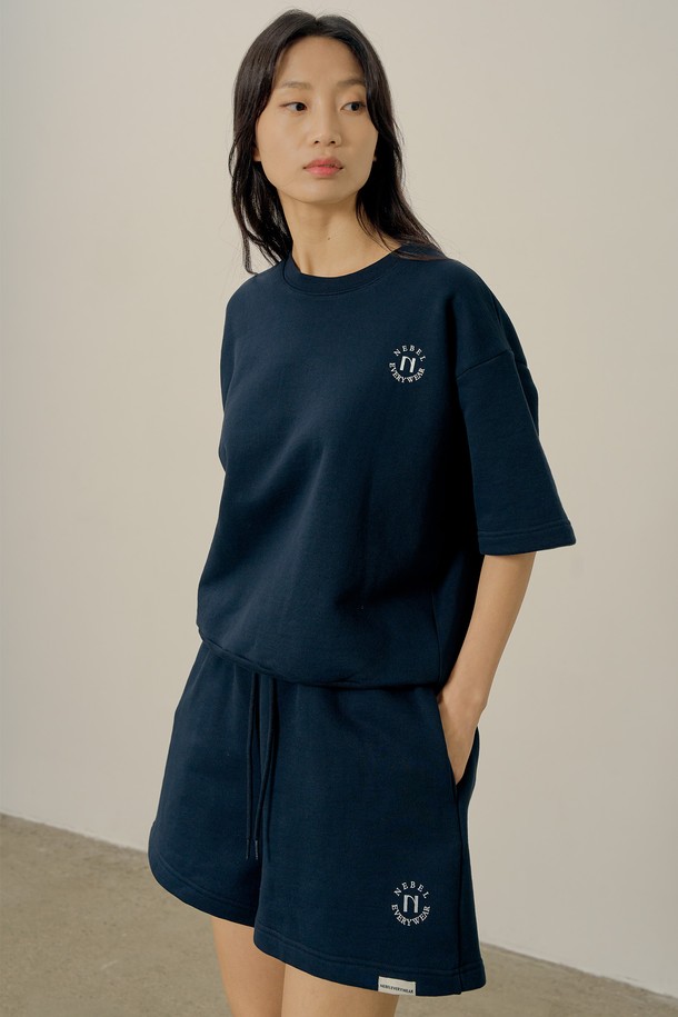 NEBELEVERYWEAR - 반소매 티셔츠 - Basic Sweatshirt_navy