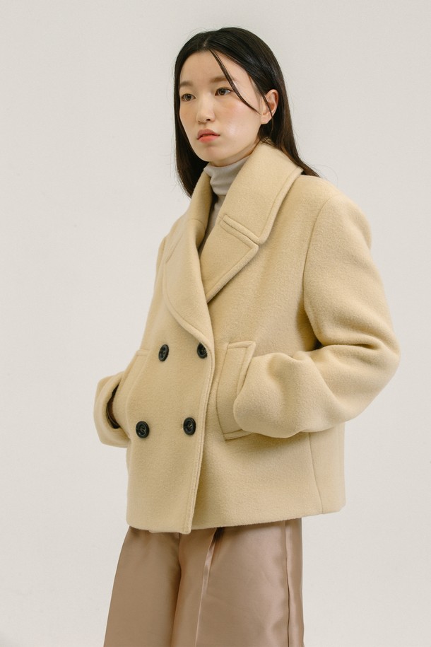 NEBELEVERYWEAR - 코트 / 패딩 - Merino Wool Double Coat_Beige