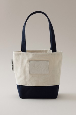 Canvas mini tote bag_navy