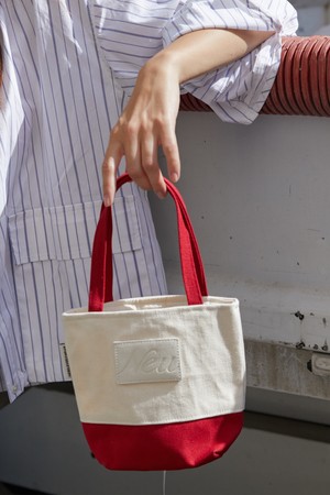 Canvas mini tote bag_red