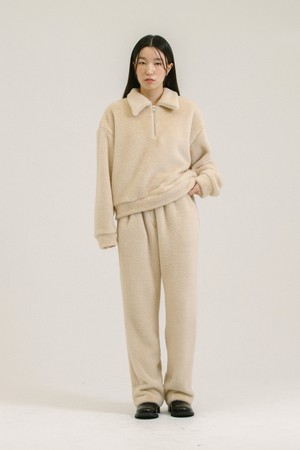 Fur Banding Pants_Ivory