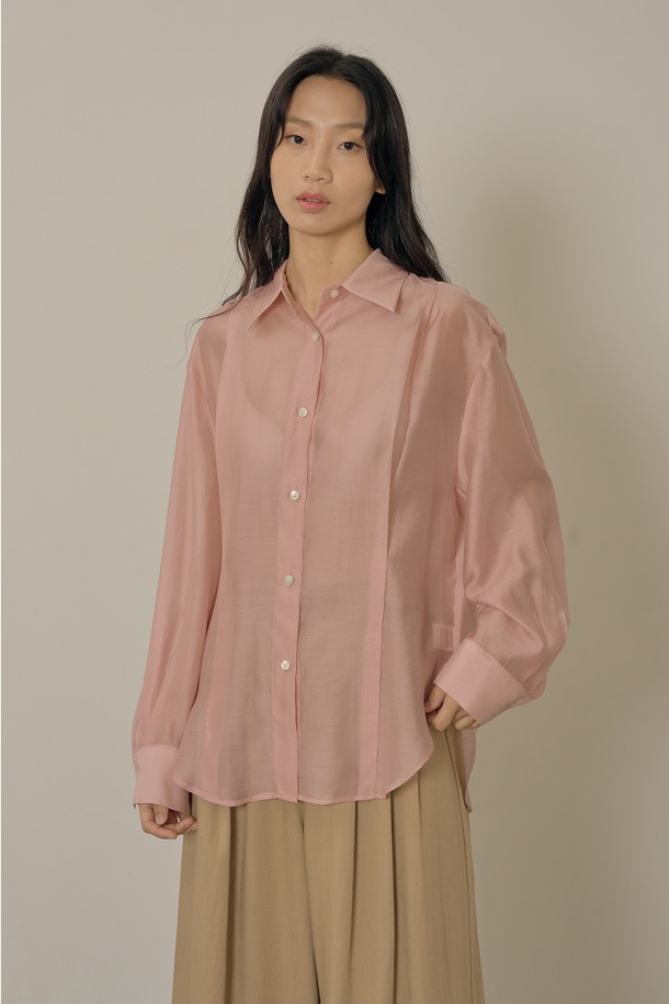 NEBELEVERYWEAR - 셔츠 - Tencel soft shirt_pink