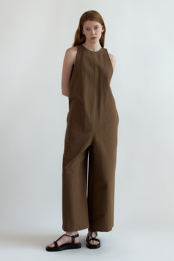 NEBELEVERYWEAR - 점프수트 - Halterneck Jumpsuit_Brown